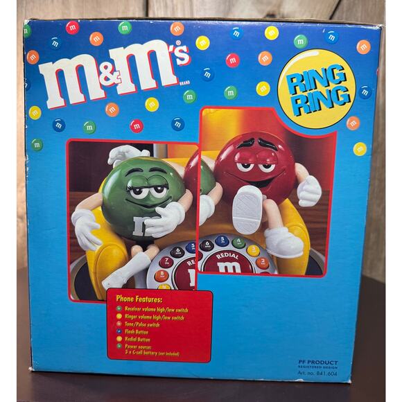 Mars M&M’s Telephone Vintage Corded Desk Phone Working Open Box Red & Green - Picture 13 of 15